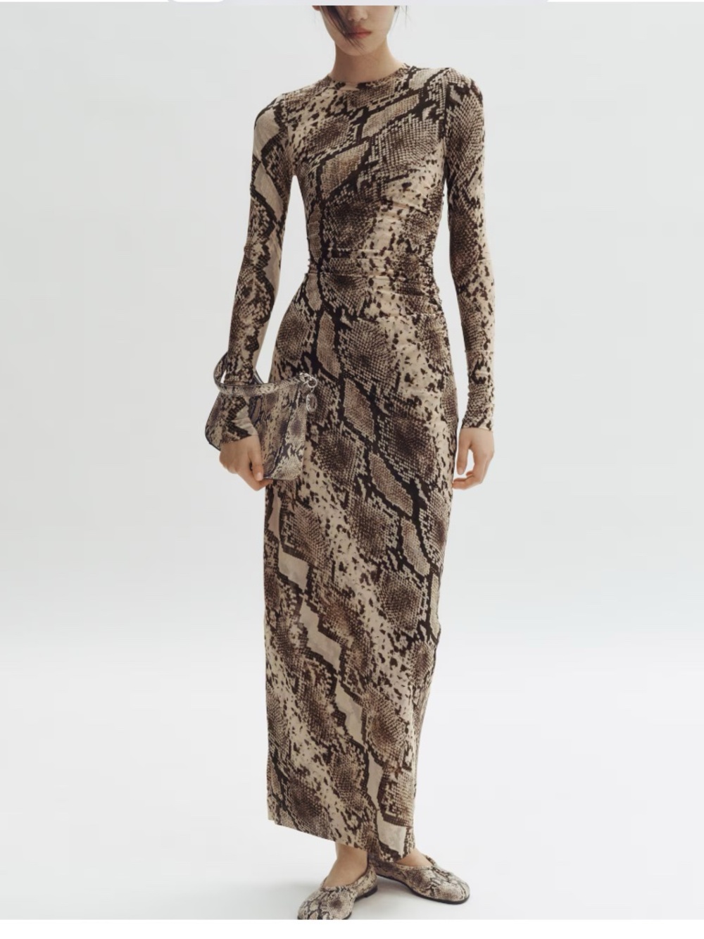 NWT Stella McCartney New Collection Reptile Maxi Mesh Long Sleeve Dress Size XXL - Picture 4 of 7